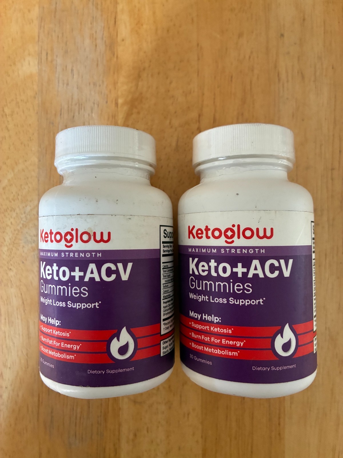 2x LOT Ketoglow Keto + ACV Weight Loss Support 30 Gummies Maximum Strength