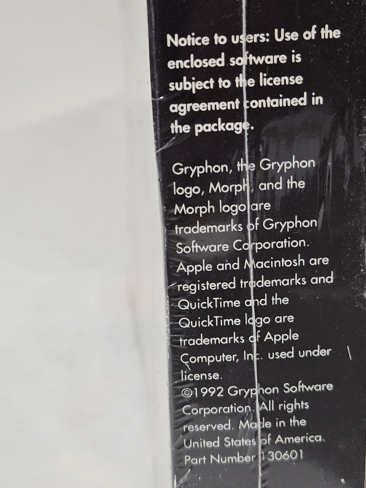 Gryphon Morph Special effects software Mac CD-ROM, 1992 Sealed Box Original