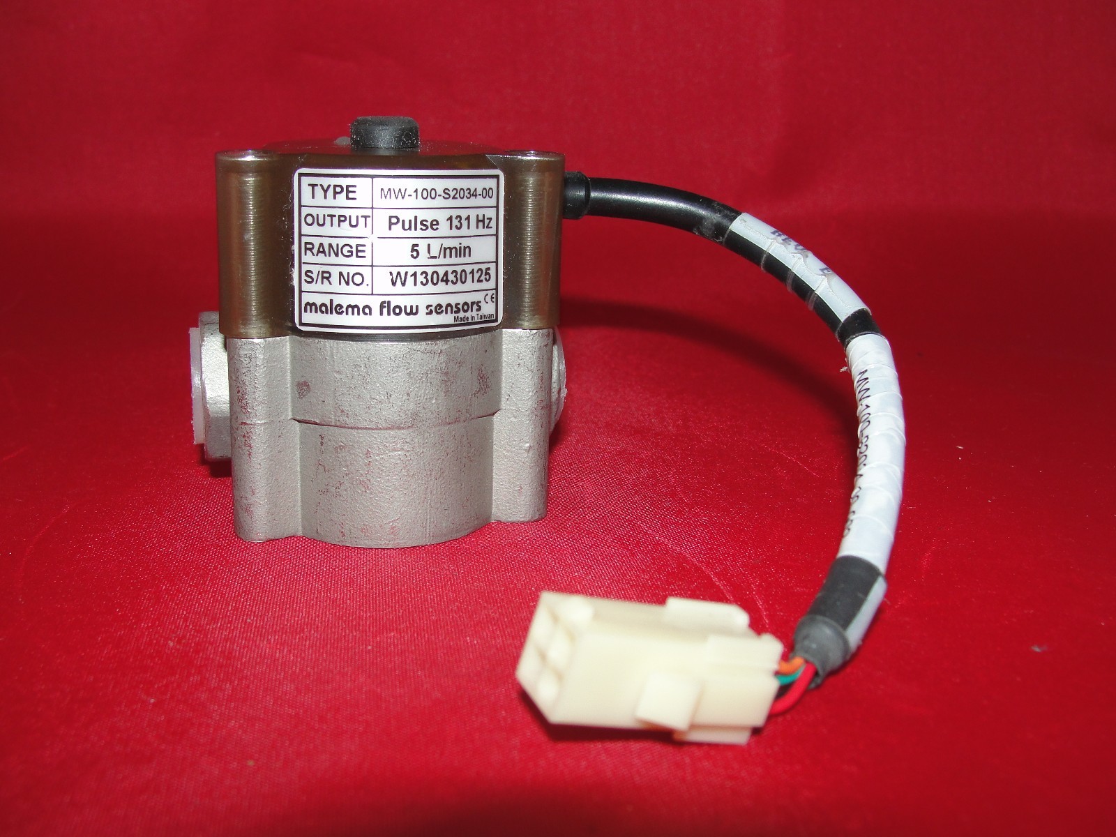 Malema MW-100-S2034-00 Flow Sensor Pulse 131Hz Range: 5L/min