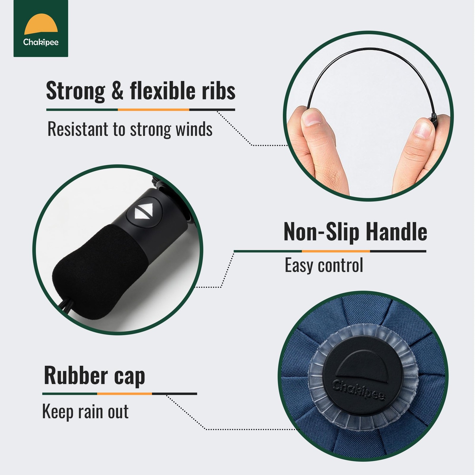 Compact Travel Umbrella Windproof Automatic Folding Rain