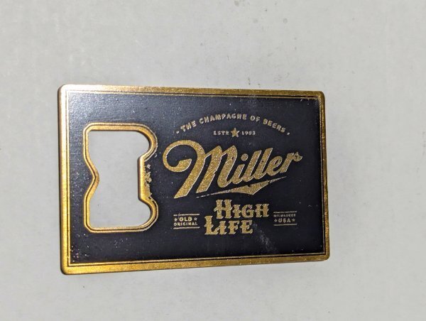 Miller High Life Metal Beer Bottle Opener - New!