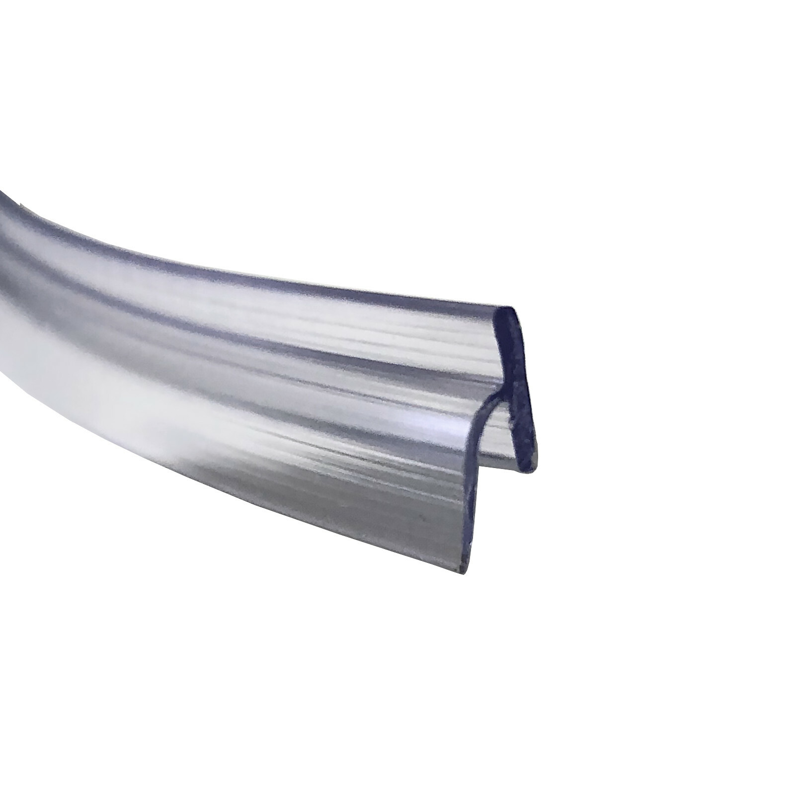 Angled Clear Vinyl "T" Wipe for Inswing and Outswing Shower Doors - 7-ft long