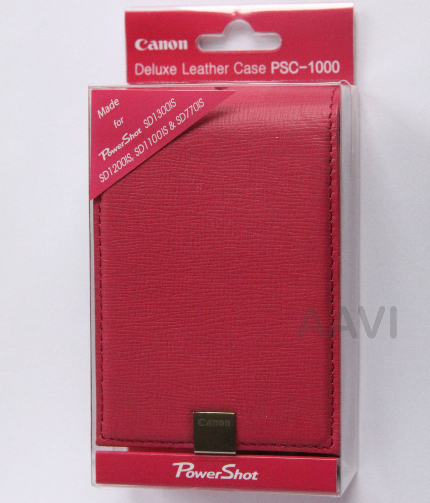 Canon Pink Leather Hard Carrying Case Bag Belt Loop for ELPH PowerShot Cameras
