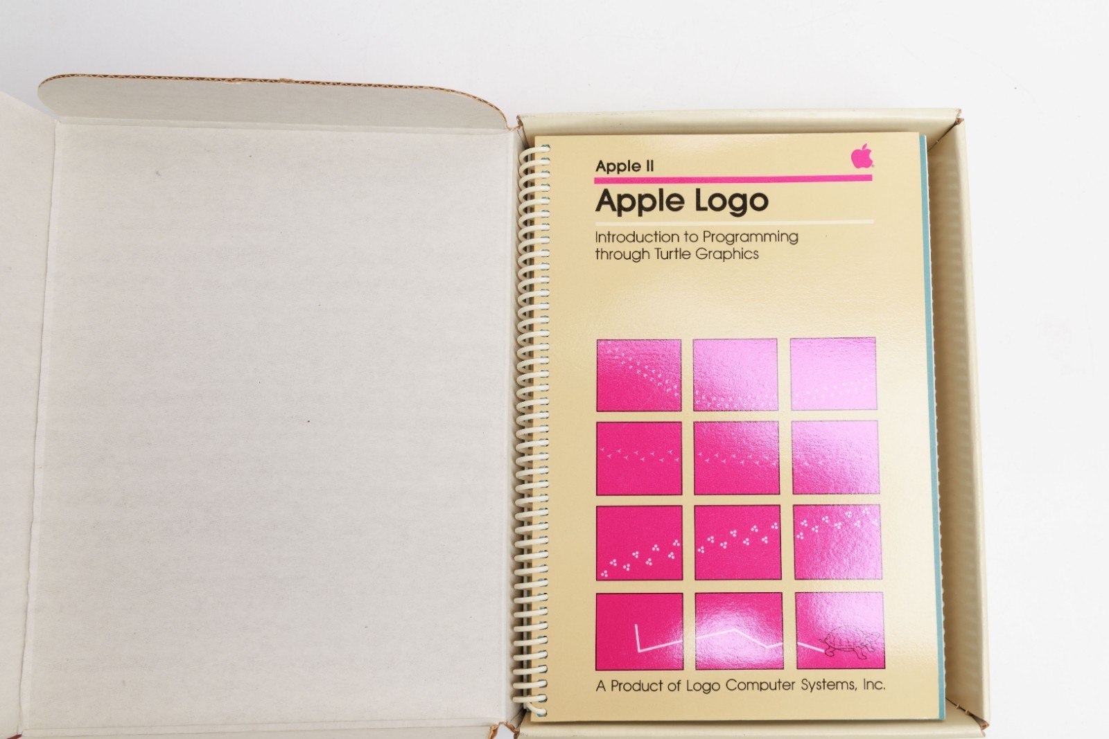 Vintage Apple Logo Diskware D2D0100 5.25” Floppy Disk Software w Manuals & Box