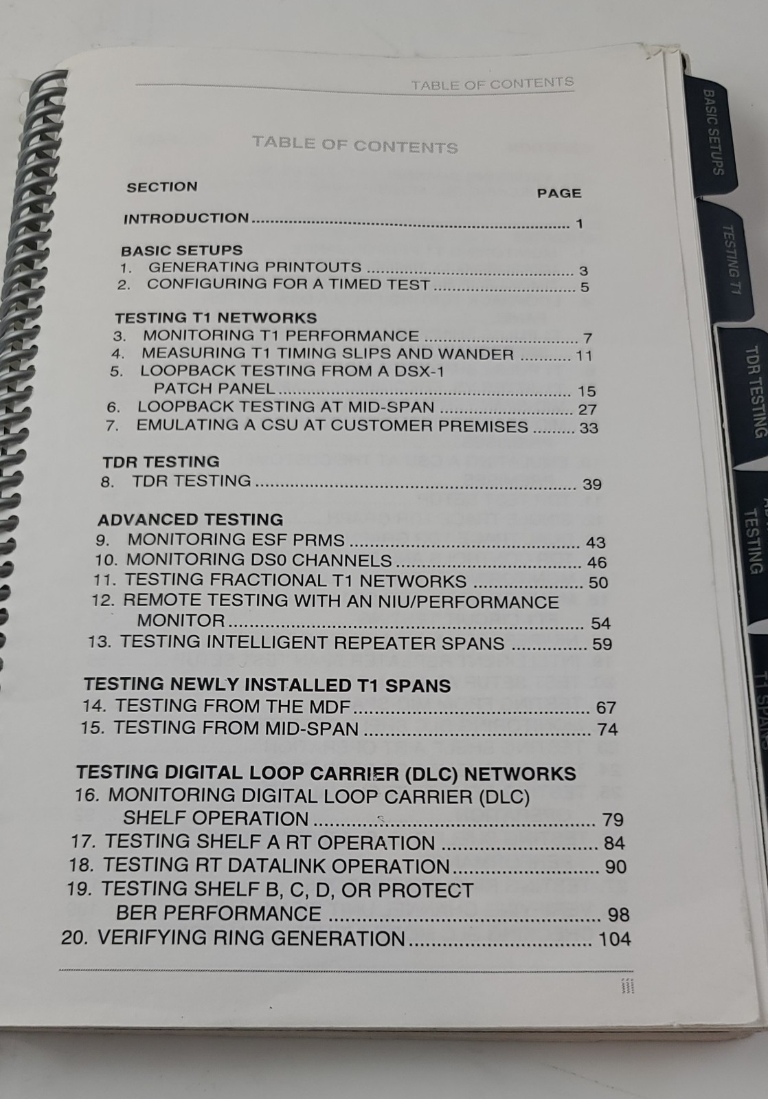 T-Berd 209A 211 analyzer Users Guide