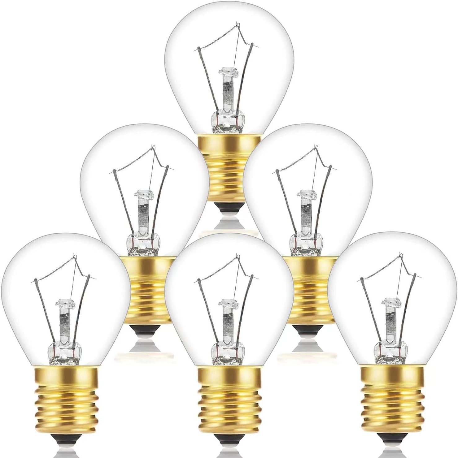 40 Watt Lava Lamp Replacement Bulbs - E17 Intermediate Base, 6-Pack, Compatible