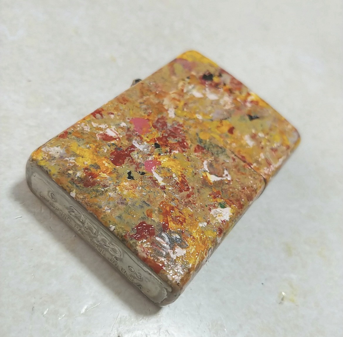 Zippo Oil Lighter, Multi-Color Custom, 2003