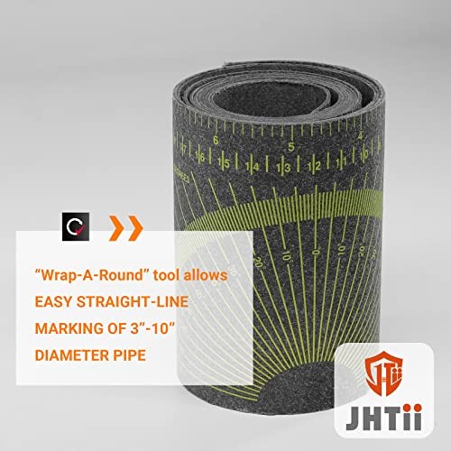 Pipe Wrap Around, Black Pipe Measuring Tool, Flex Angle Measuring and Marking