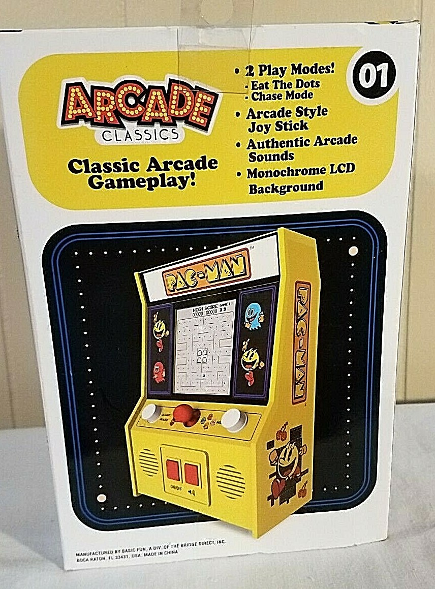 Arcade Classics Pac-Man Retro Mini Arcade #01 Basic Fun NEW in Box w/ Batteries
