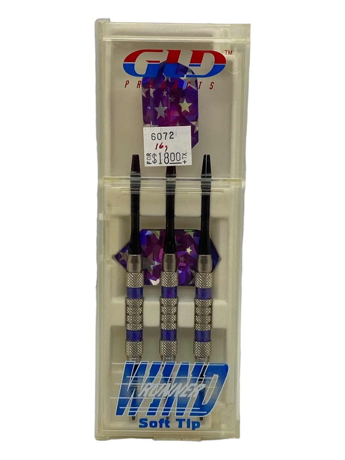 Set Of 3 GLD Products Wind Runner Soft Tip Purple Darts 16 Grams Old New Stock