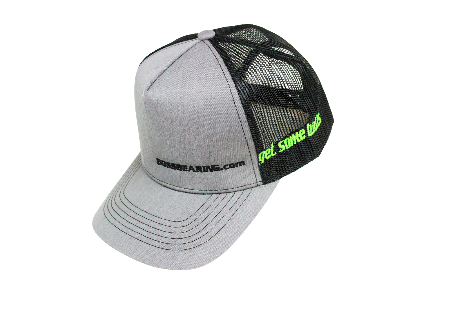 Boss Bearing Get Some Balls Hat Flat Visor Trucker Style Mesh Back Snapback