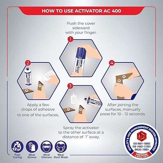 Activator (2 x 13.5 fl oz) Spray Accelerator for CA Super Glues (2 Pack)