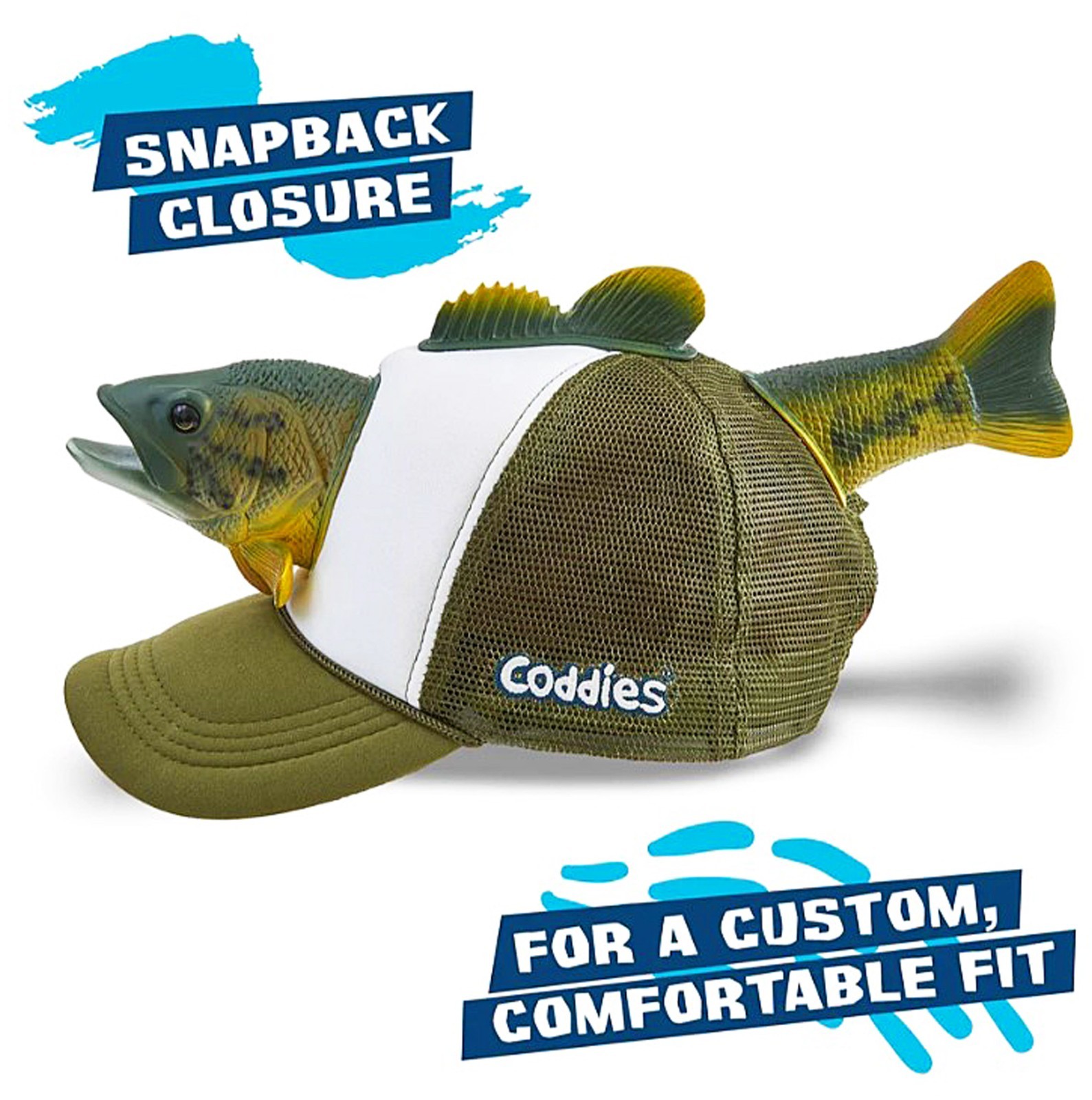 Funny Fish Hat 3D Bass Fishing Hat Perfect Gift Men Women Teen Children Costume
