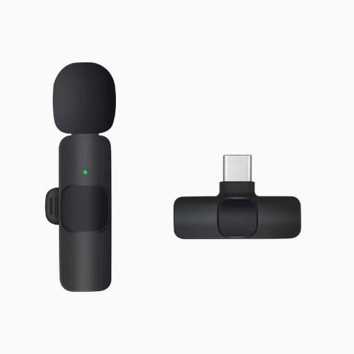 K8 Wireless Lavalier Clip Mic for iPhone iPad Samsung, Recording Vlog Microphone