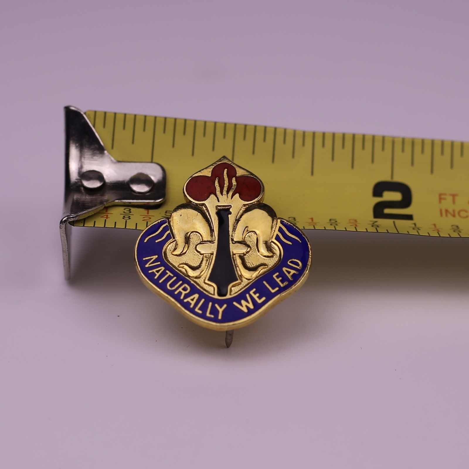 U.S. Military 214th Fires Brigade DI DUI Insignia Crest Pin S-21 NATURALLY WE