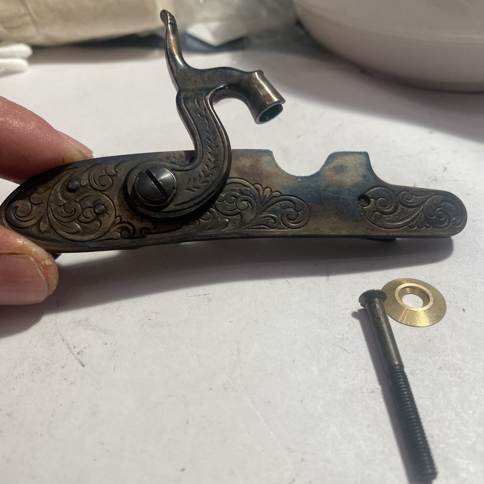 CVA Lock W Screw & Bushing For Bobcat, Frontier And Plainsman Muzzleloader.