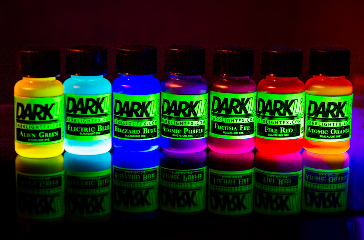 GLOWING Liquid: Neon/UV/Blacklight Reactive Dye / Paint