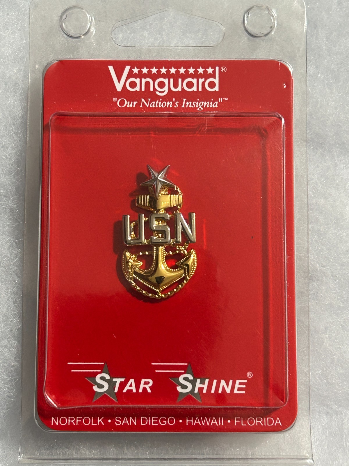 USN US NAVY ALL RATES E-8 SCPO GARRISON CAP BADGE DEVICE REDUCED SIZE MINI G
