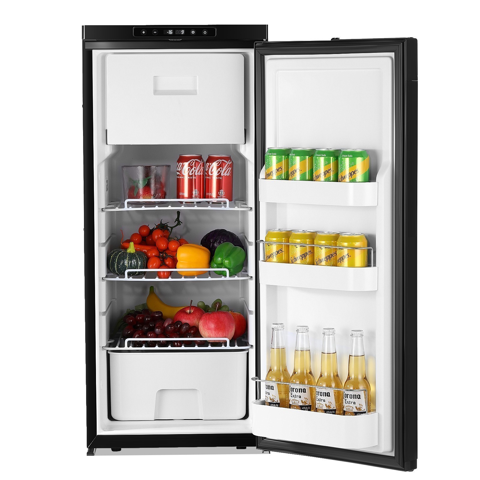 3.18 Cu.Ft Truck Fridge AC110V DC 12V*24V Portable RV Car Refrigerator Freezer
