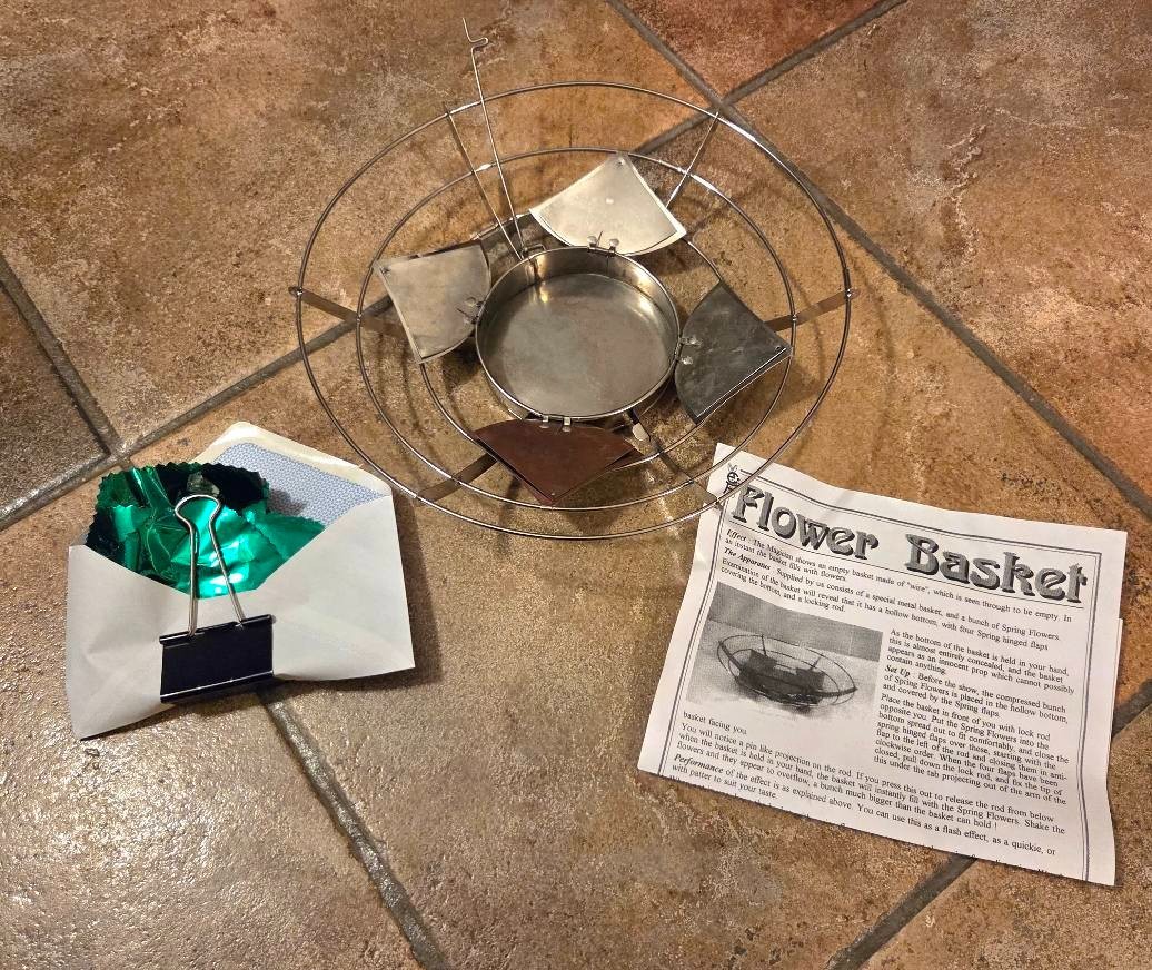 Flower Basket (with Flower) Magic Mentalism Tricks