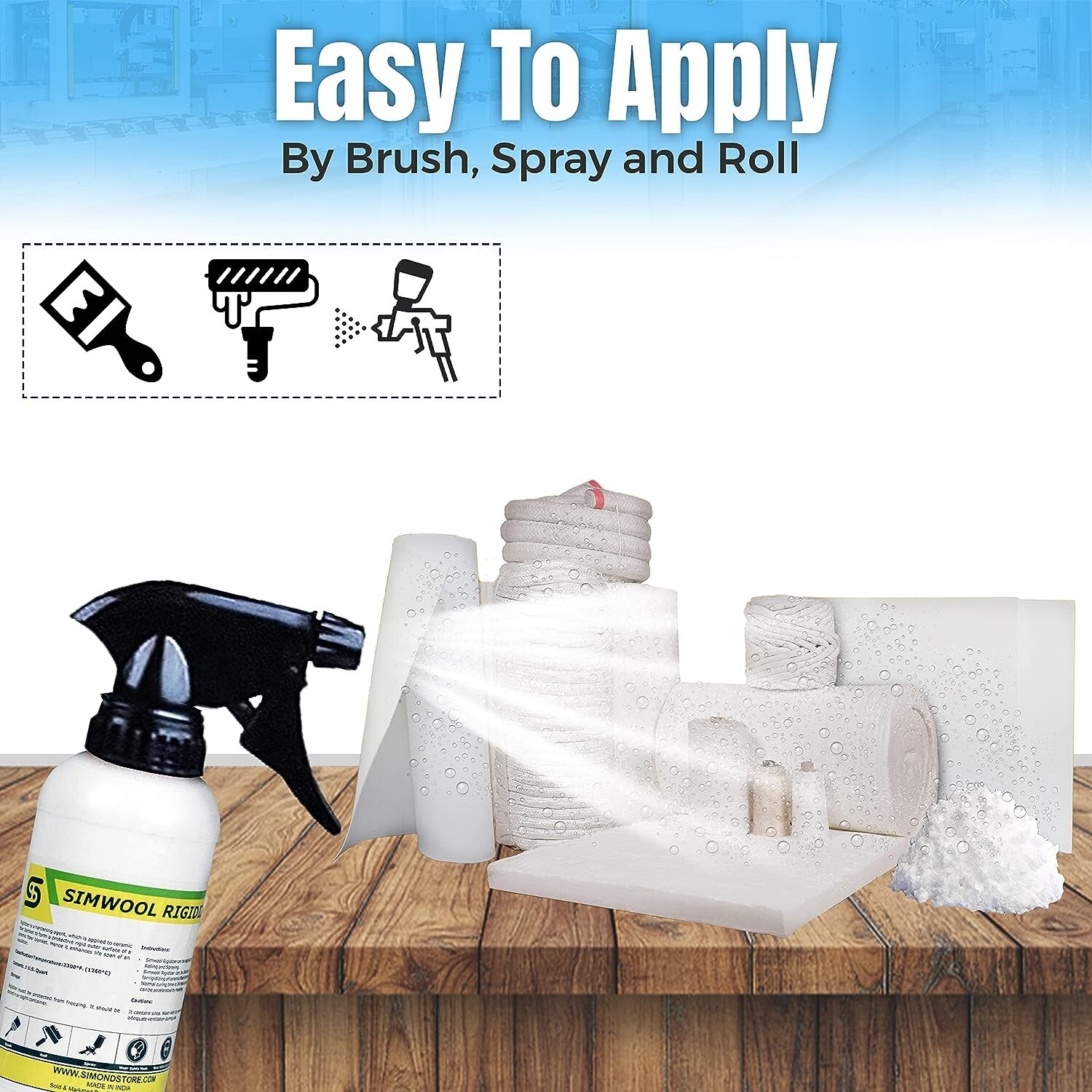 Rigidizer - Coating for Ceramic Fiber Blanket - 1 Quart, Fireproof Insulation