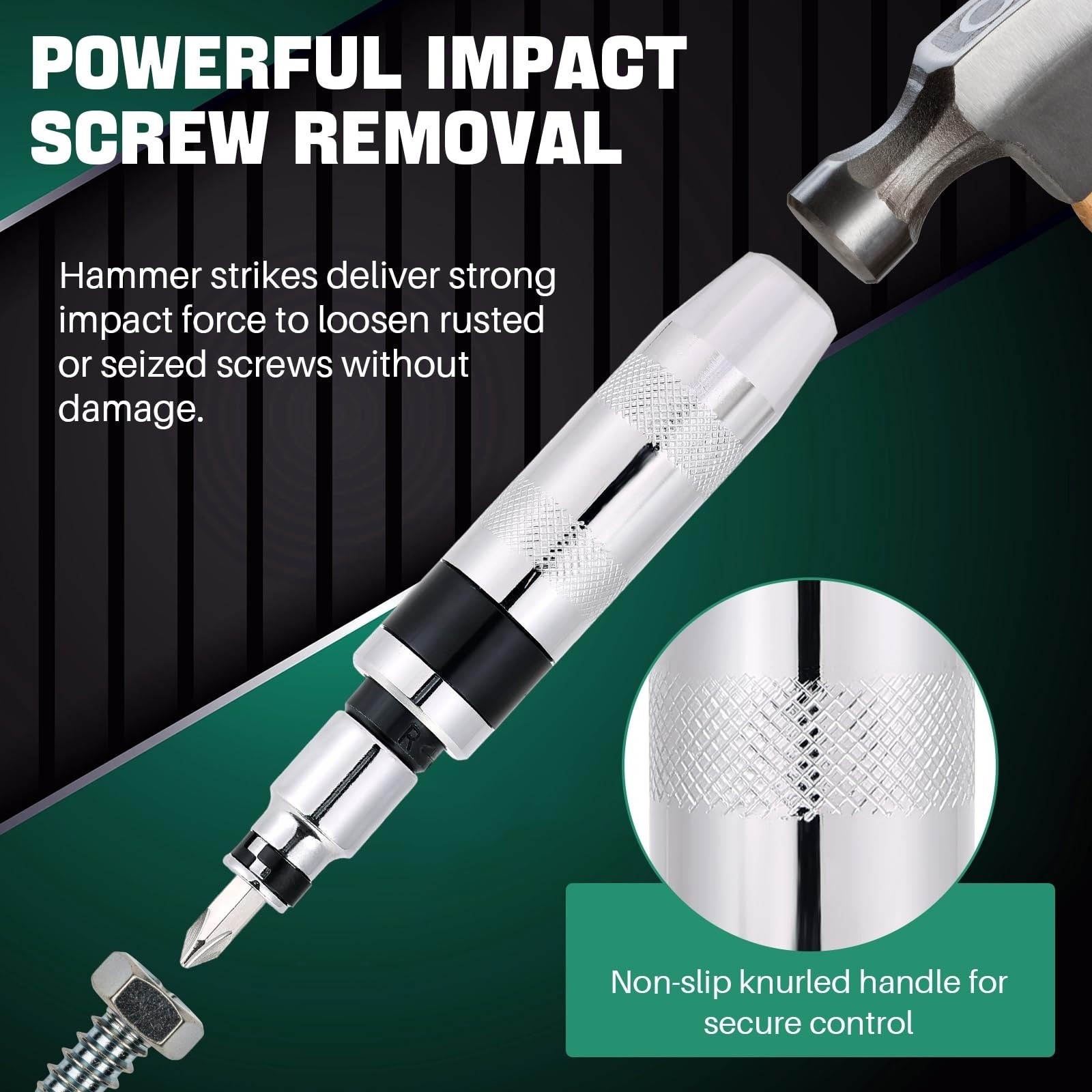 DASBET 13PCS Manual Impact Driver Set | Hand Screwdriver Extractor