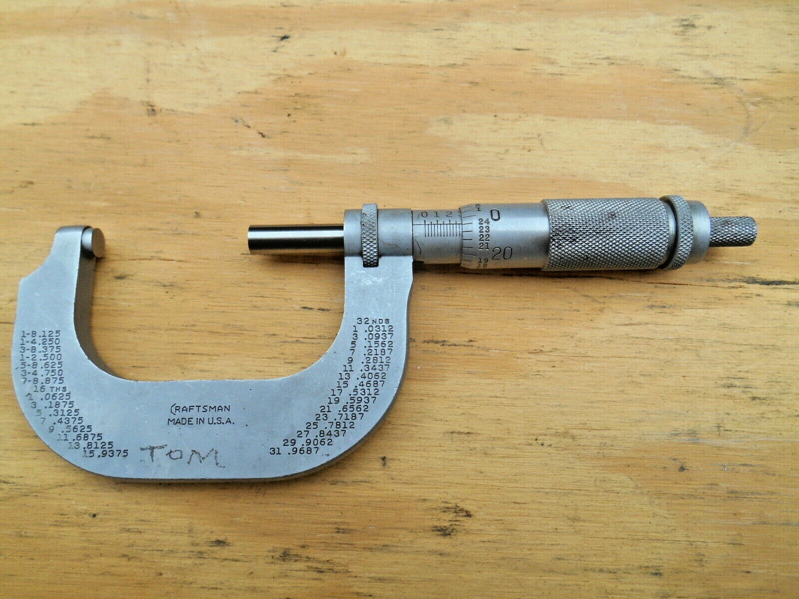 CRAFTSMAN 1-2" MICROMETER , .001"