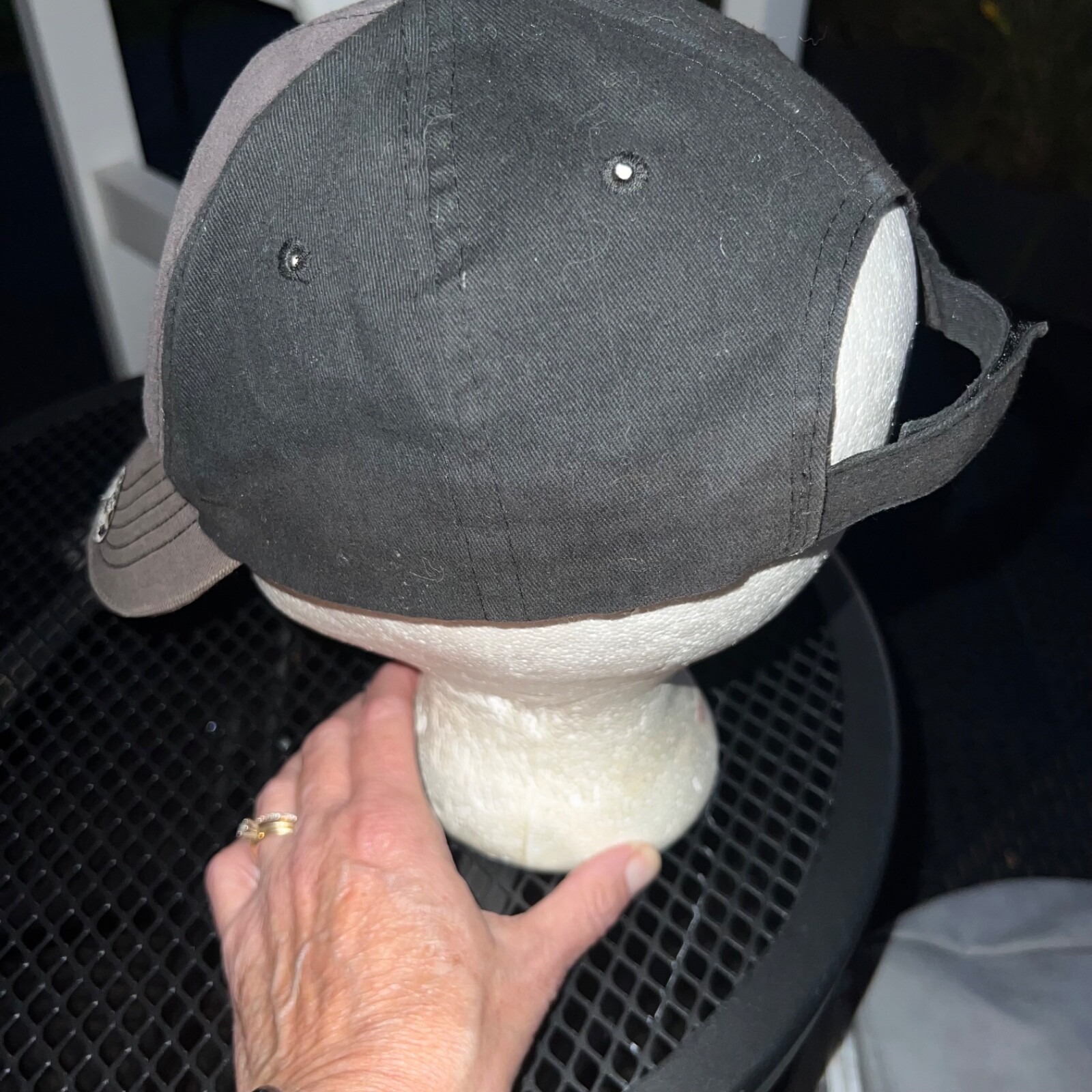 Jack Daniels Old No 7 Gray Black with Hat Cap Hook Loop top VGC