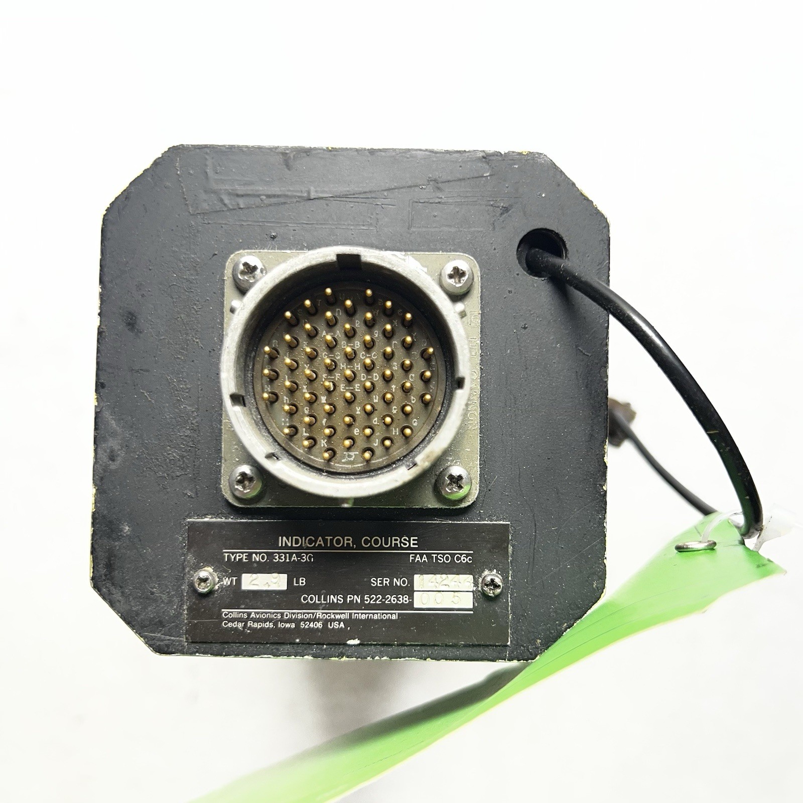 Collins 331A-3G Course Indicator P/N 522-2638-005 Serviceable