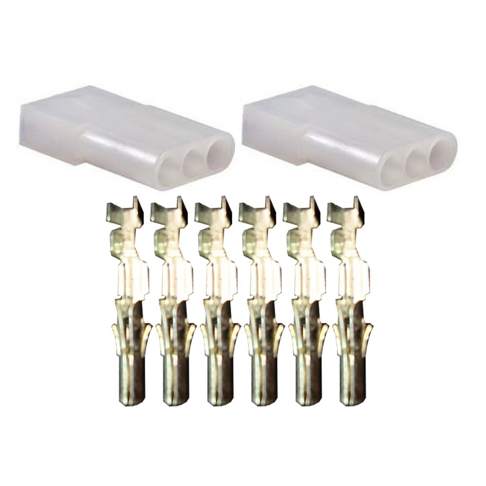 Molex Female 3 Pin Arcade Pinball Plugs with Pins - .093 - Set of 2