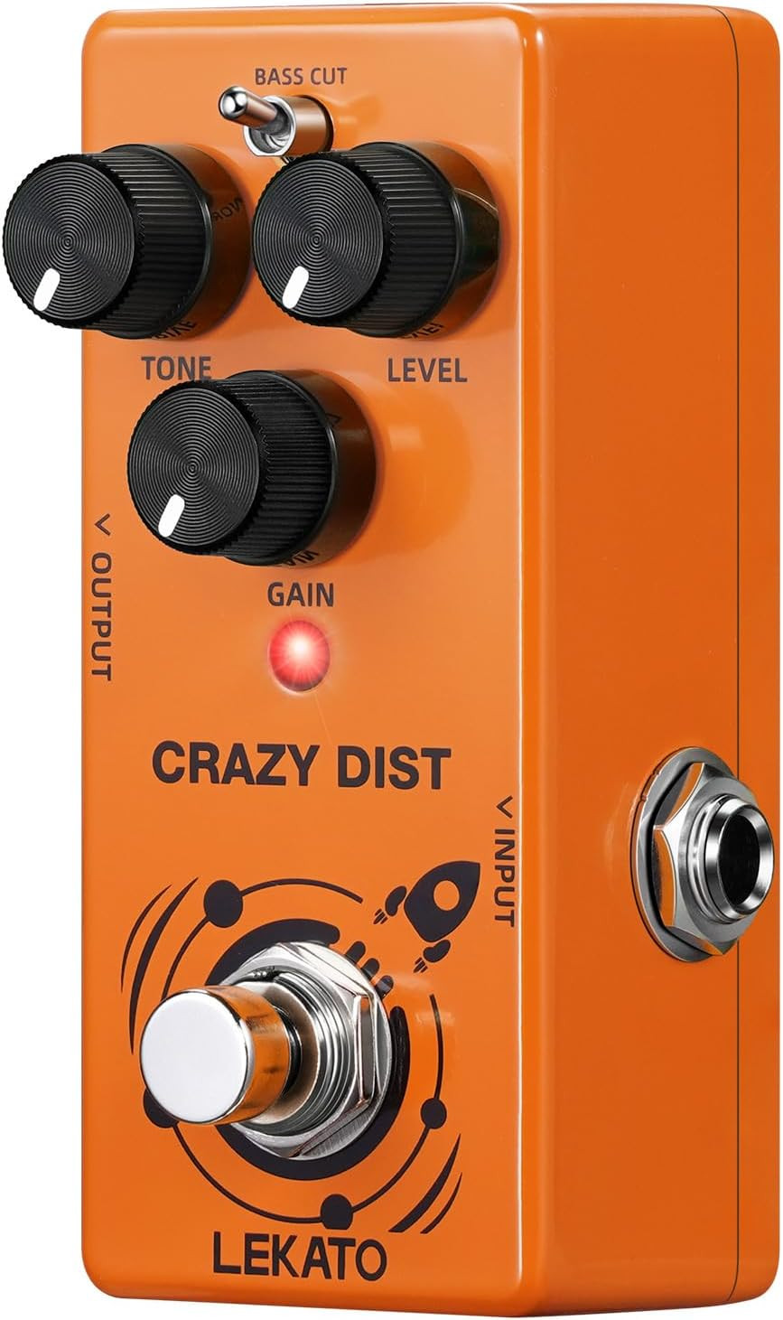 Distortion Pedal, Mini Distortion Effect Pedal for Electric Guitar with Two Mode