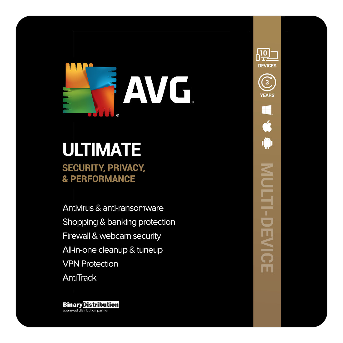 AVG Ultimate 2026 - 10 Devices - 3 Years - VPN, TuneUp & AntiTrack - [Download]