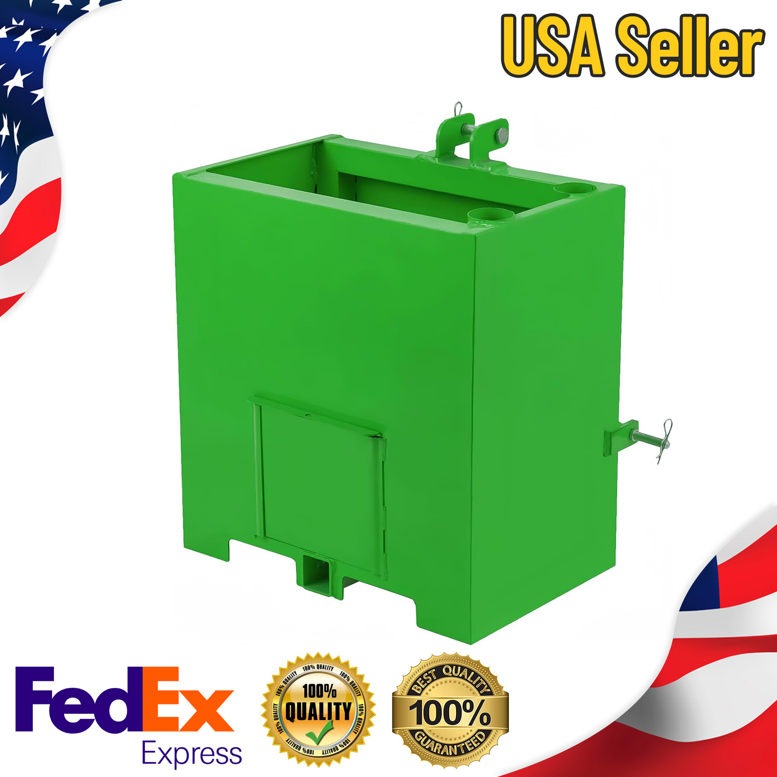Ballast Box 3 Point Category 1 Tractor 800lbs 5cu.ft Tractor Ballast Box Green