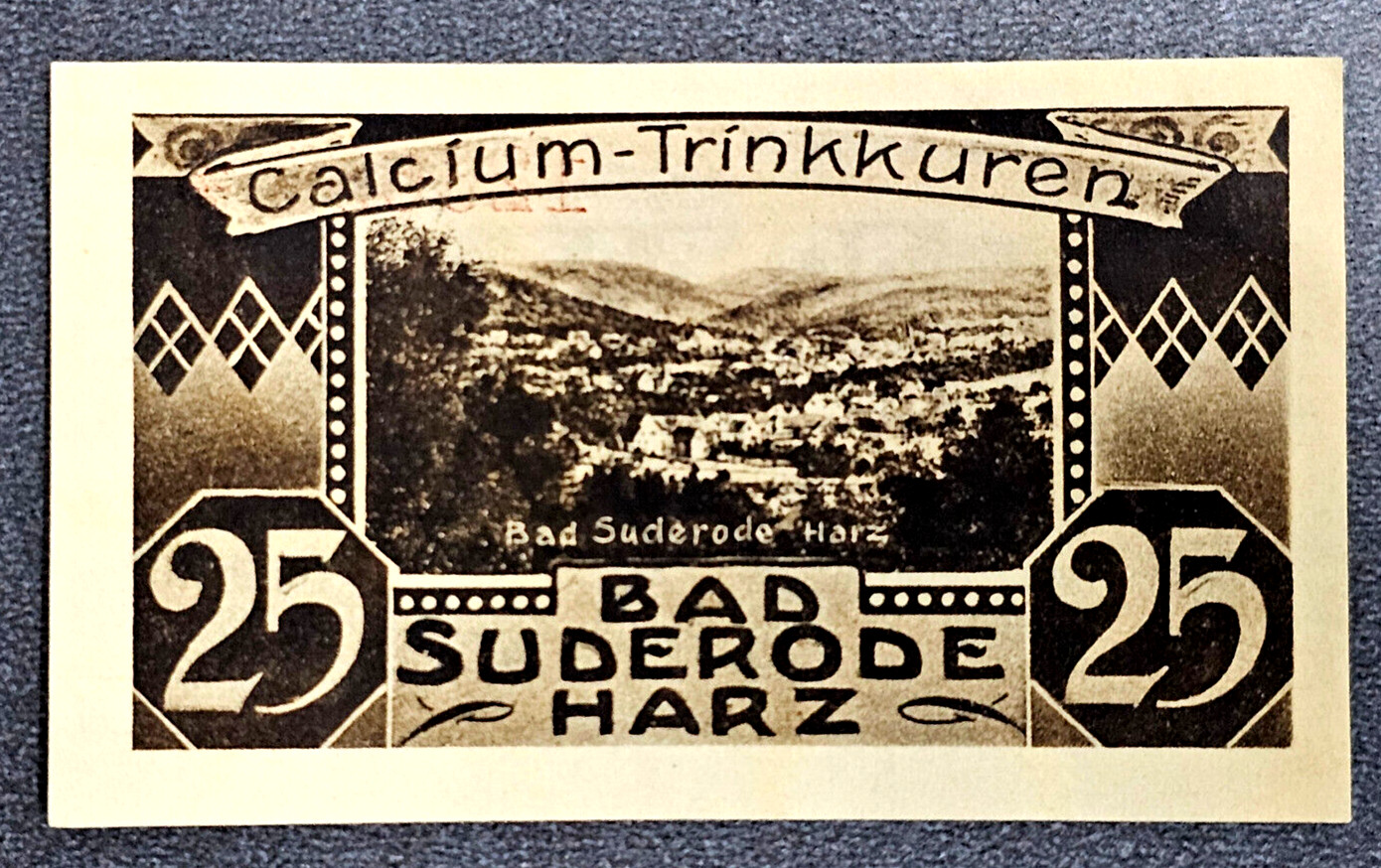 BAD SUDERODE HARZ NOTGELD 25 PFENNIG 1921 EMERGENCY MONEY GERMANY (33833)