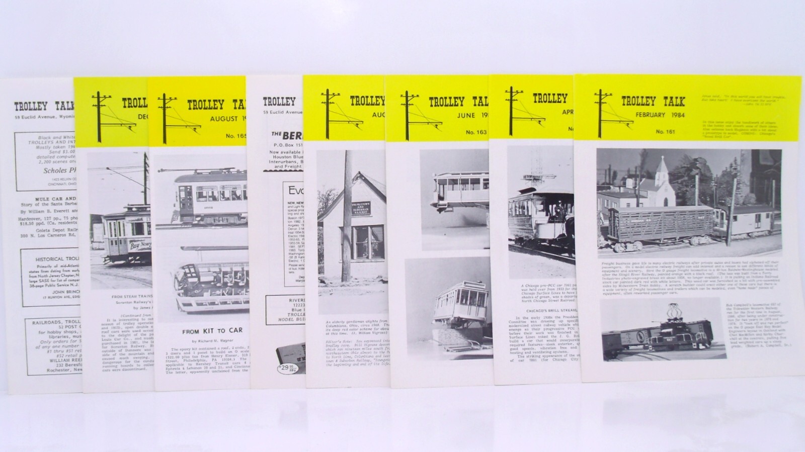 Lot Trolley Talk 1984 News Letter Issues Advertising Supplement Train Book READ