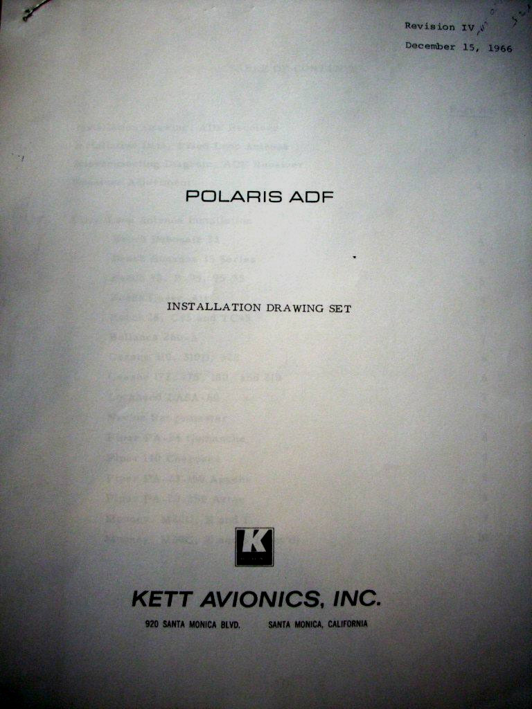 Kett Avionics Polaris ADF Install manual