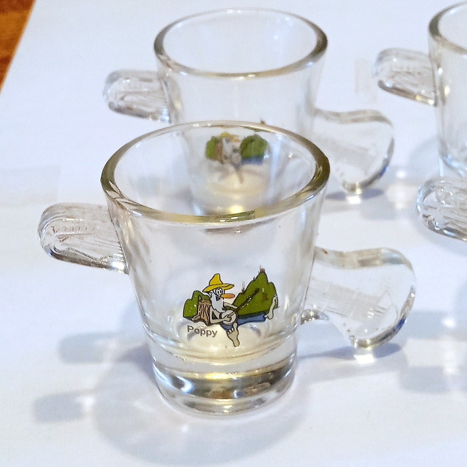Set Of 4 Shot Glasses With Banjo Handles Unique