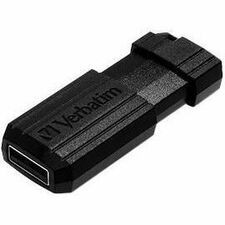 Pinstripe USB 2.0 Flash Drive 64 GB Black 10/Pack 70901