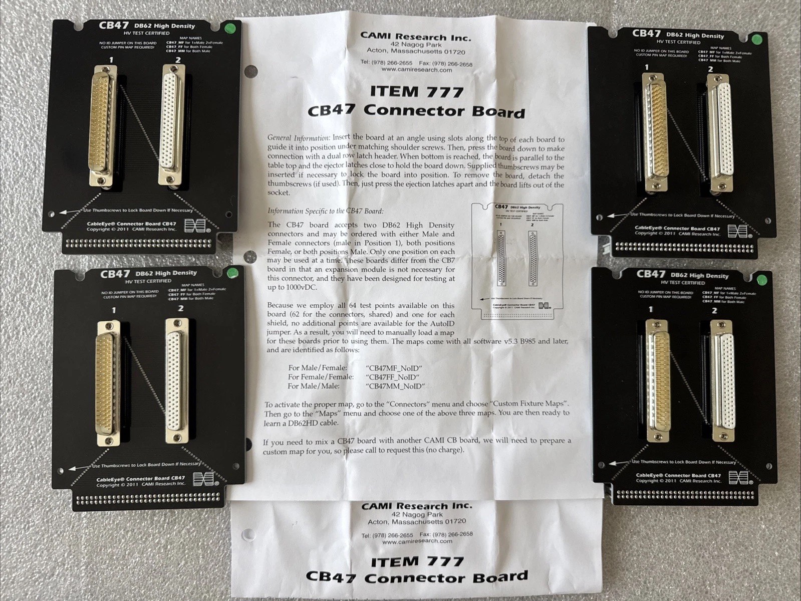 CAMI Research CableEye M3U PC CABLE TEST SYSTEM W/ Cables, Boards, accessories.