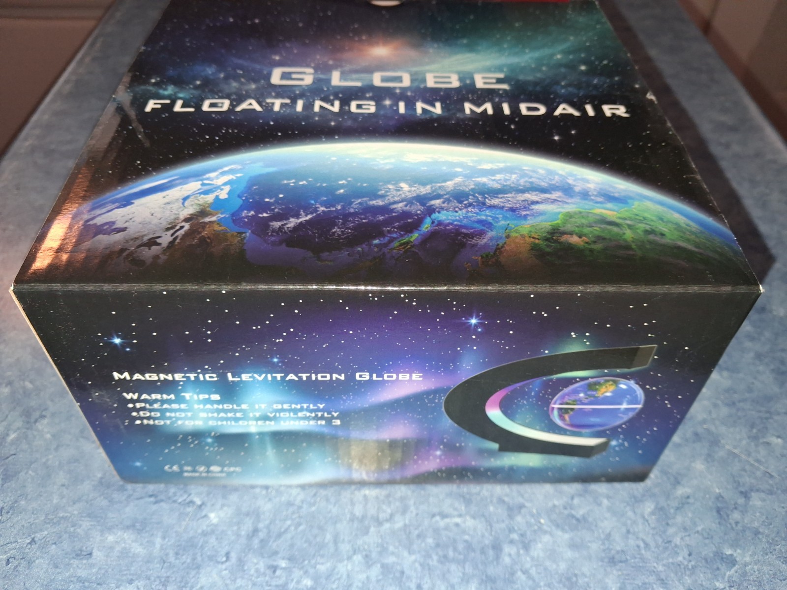 Magnetic Levitation Midair Floating Spinning Globe C Shape Frame with LED Lights