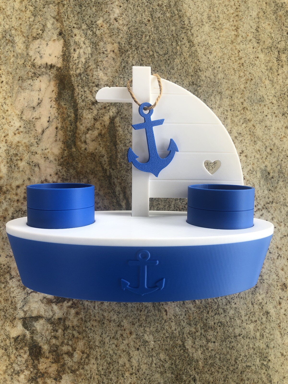 Nautical Themed 3D Printed Toothbrush Holder – Stylish & Functional Bathroom