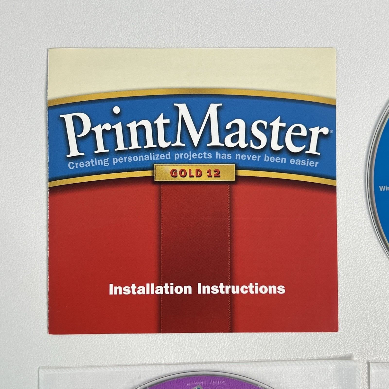 PrintMaster Gold 12 Broderbund 5 CD Set Win 95 98 XP 2000 PC Art Software 2002