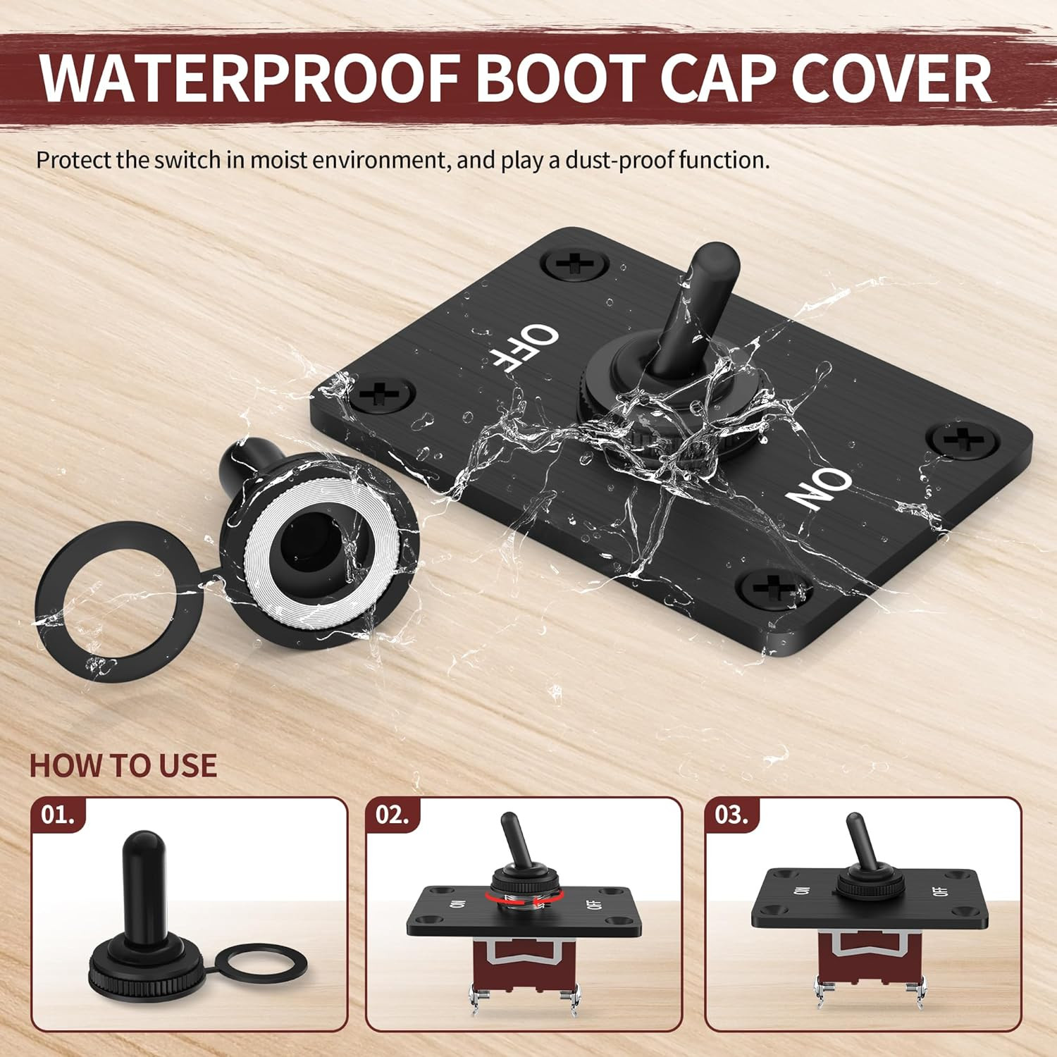 Heavy Duty Toggle Switch 12V DC 30A Waterproof Toggle
