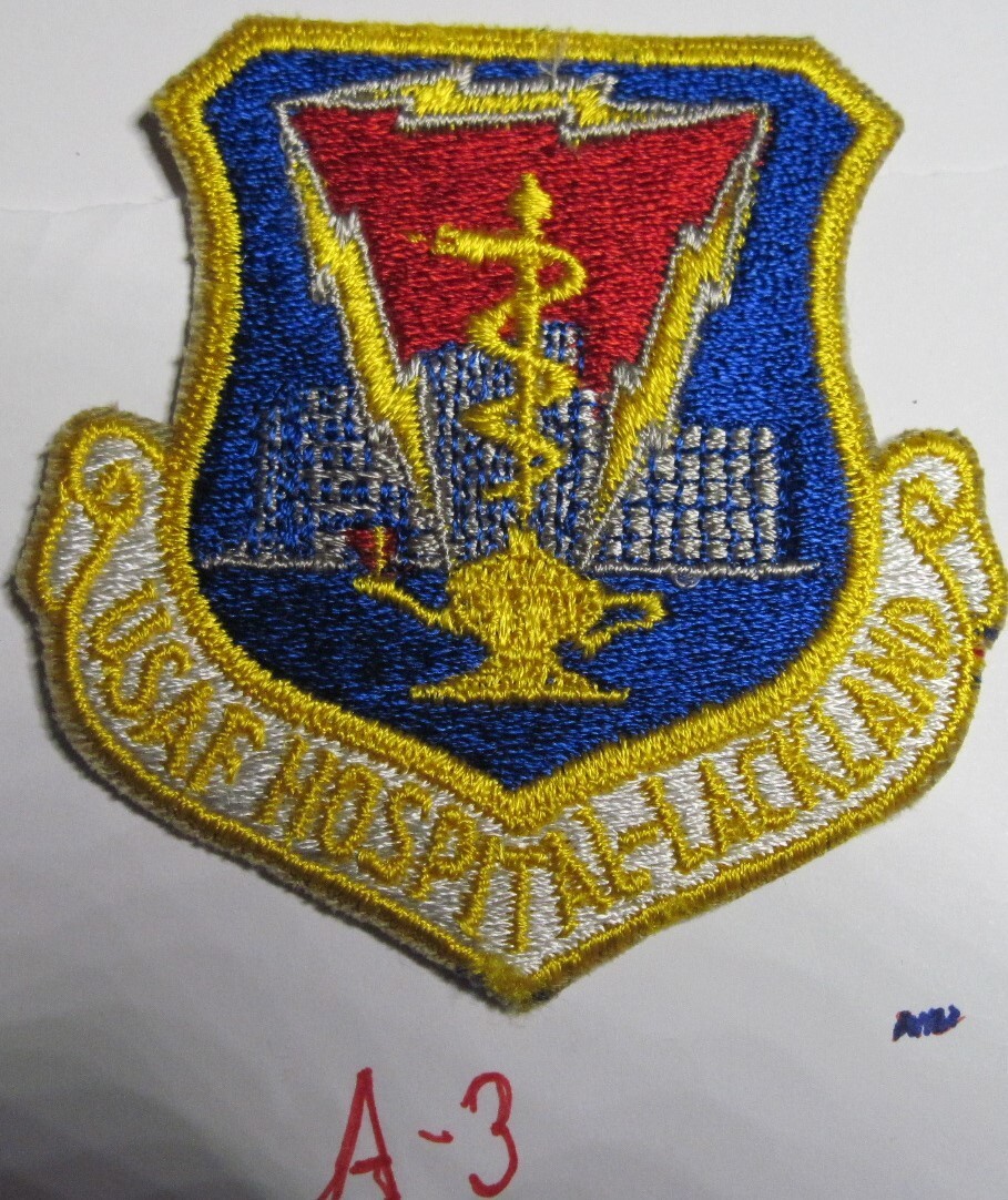 USAF AIR FORCE Squadron patch LACKLAND HOSPITAL  Sew-on   FREE SHIP