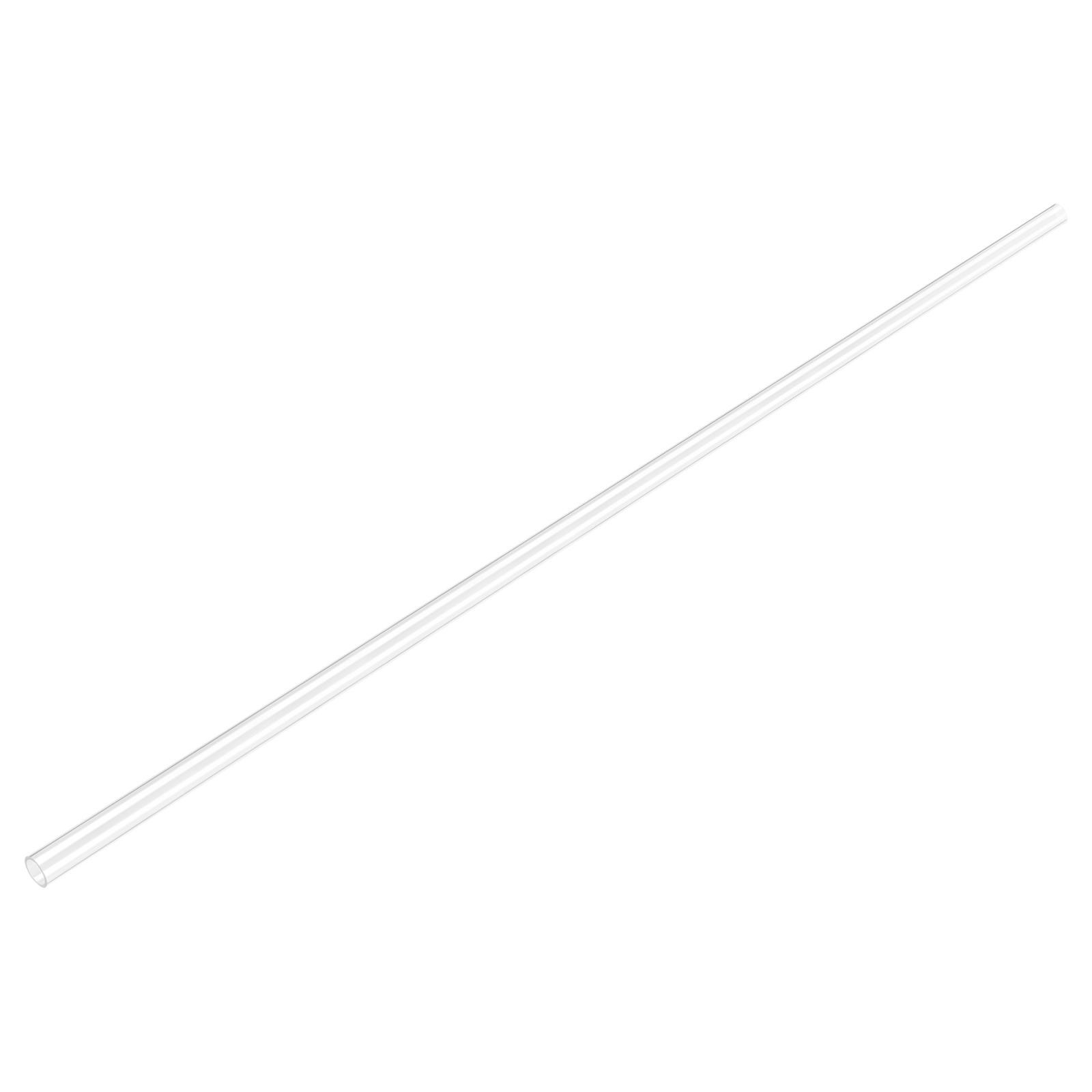 PC Rigid Round Clear Tubing 5mm ID x 6mm OD x 500mm Length Plastic Tube 2pcs
