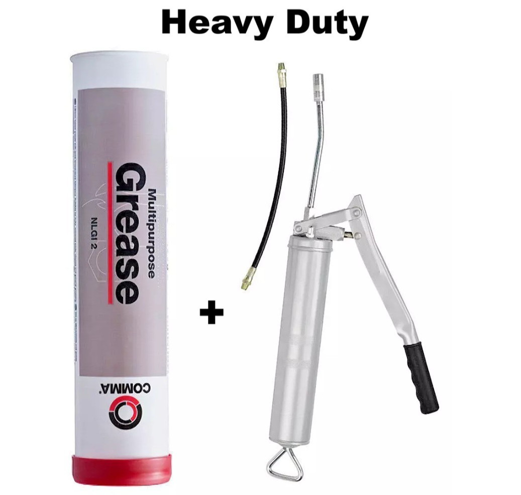 Heavy-Duty Grease Gun Kit + 400g Lithium Cartridge Car Vehicle Tractor Manual