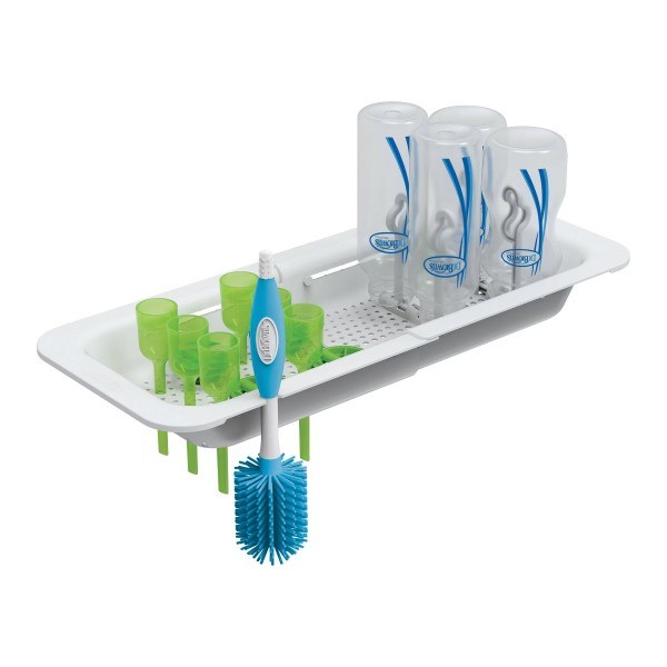 Plastic Adjustable Sink Cleaning Caddy: White, 12" Height, 2 lbs