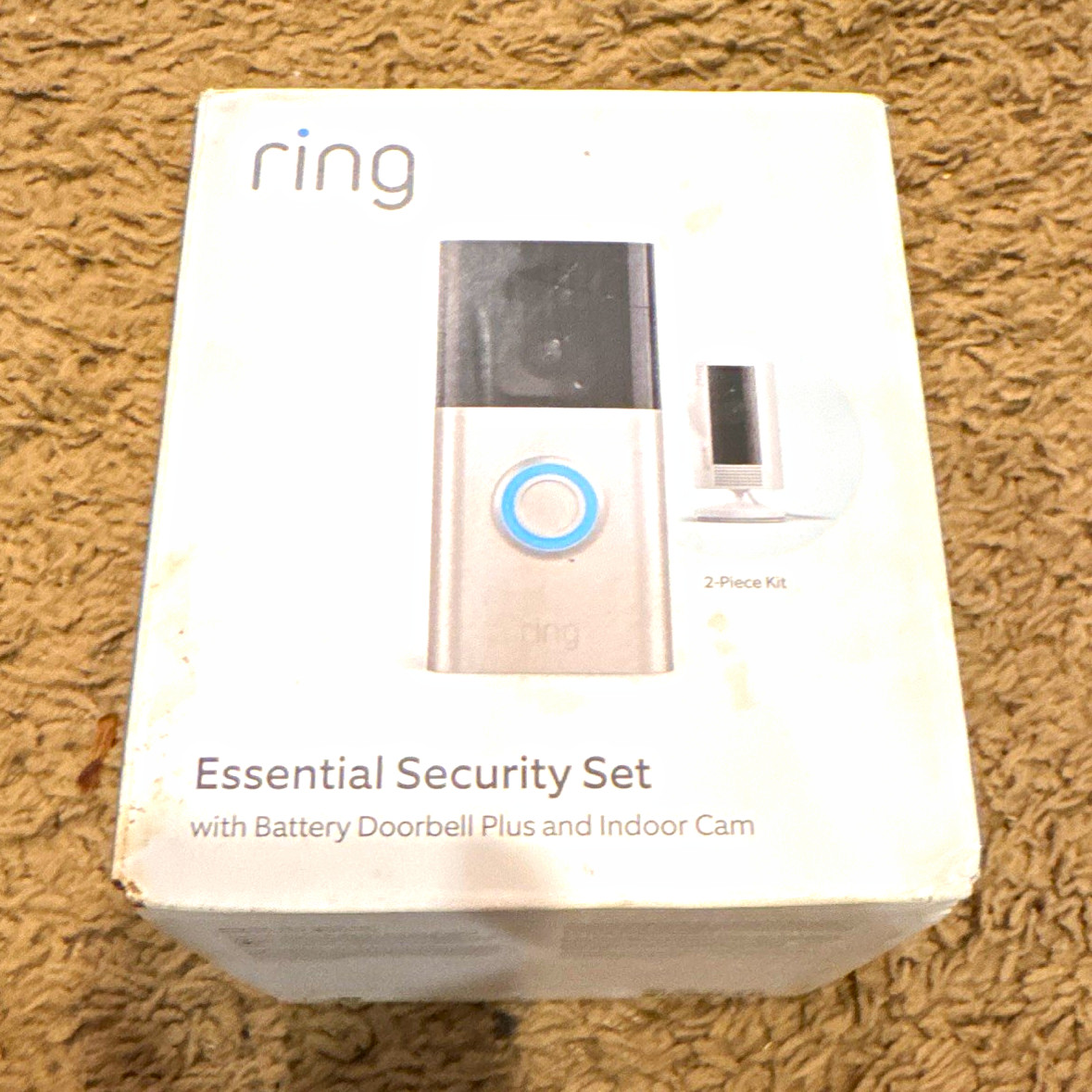 Ring Essential Security Set Doorbell + Indoor Cam, Wi-Fi, Motion, Alexa
