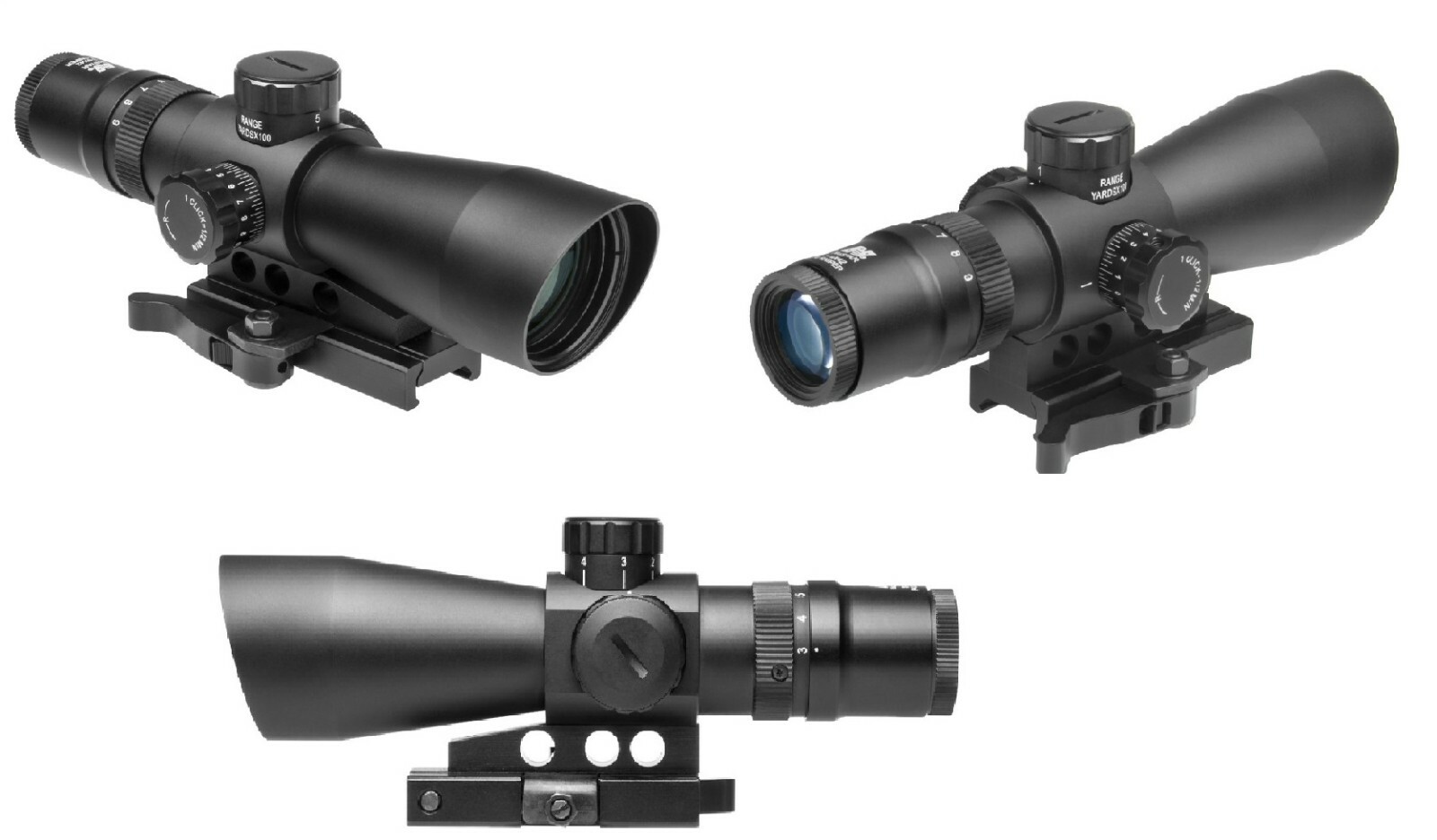 NcSTAR Gen2 Mark III 3-9x42 Blue/Green Illuminated Tactical Hunting Rifle Scope