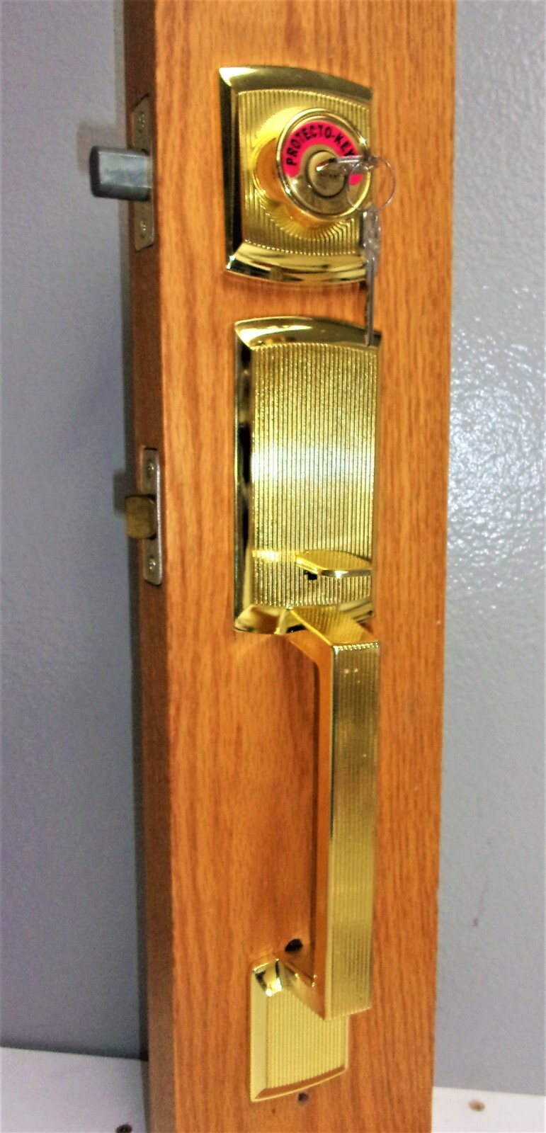 Kwikset Esquire Handle Set 671 LIP 3 PK RCL 3223 Single Cylinder Polished Brass